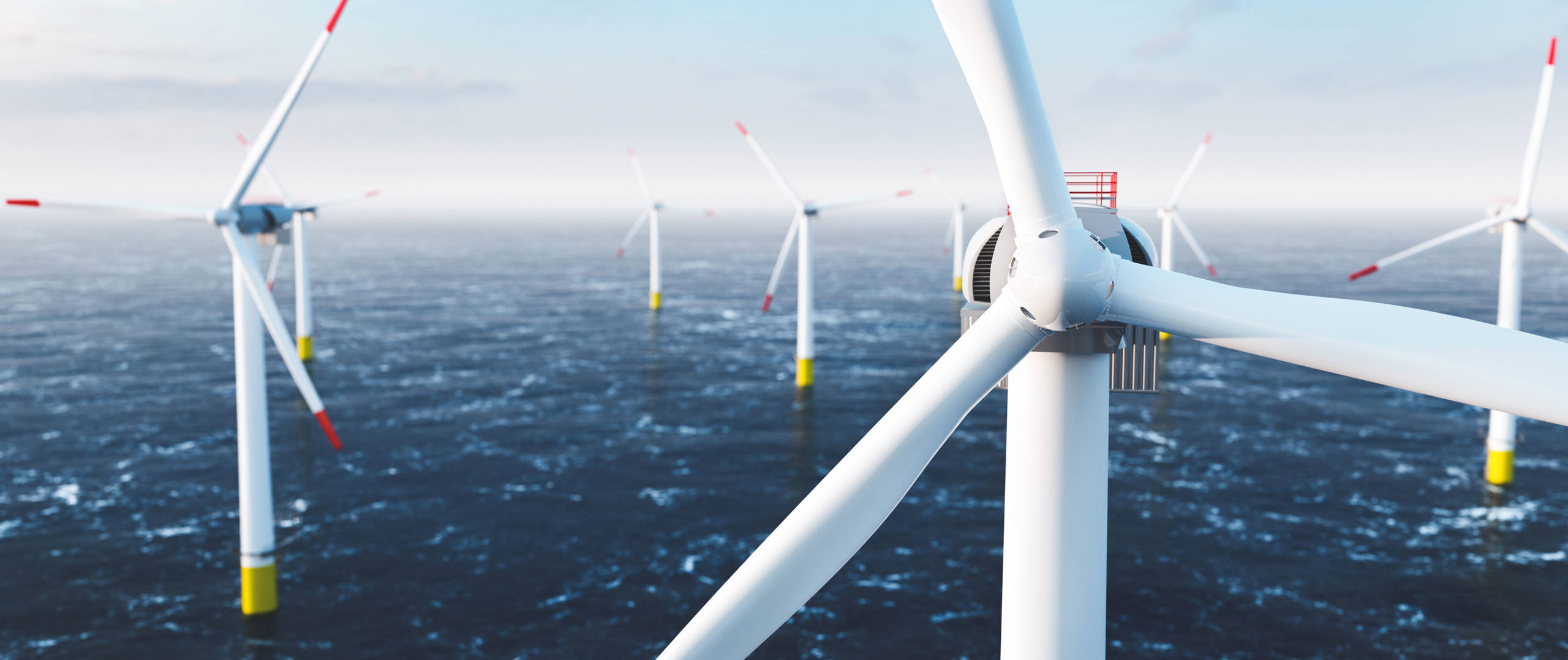 Wind turbines at sea